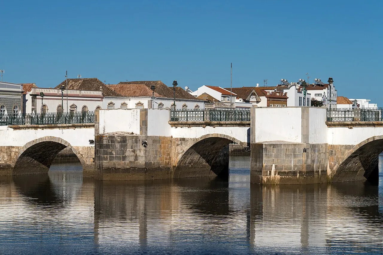 The old bridge over the Gilão river in Tavira